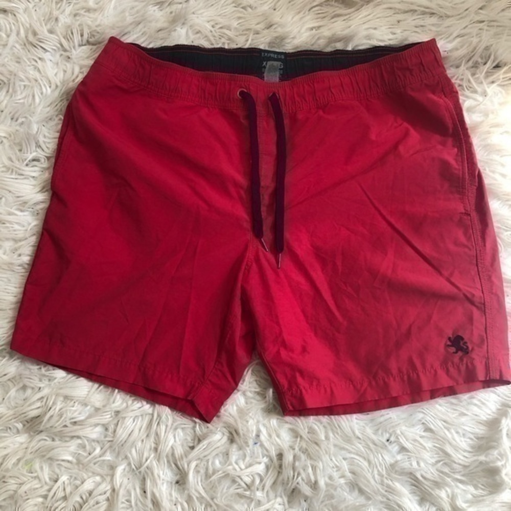 Express men’s red swim trunks sz xl